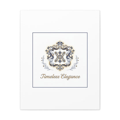 Ornate Brooch Emblem Canvas | Vintage Formalwear Accents, Baroque Print