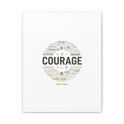 Courage Word Cloud Canvas | Fresh-Start Minimalism art print
