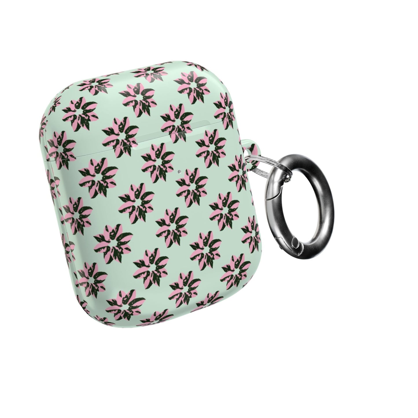 Pink Princess Philodendron Pattern AirPod Case