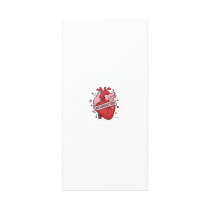 Love Yourself First Canvas, Hearts-with-a-Twist, Anti-Valentine Art