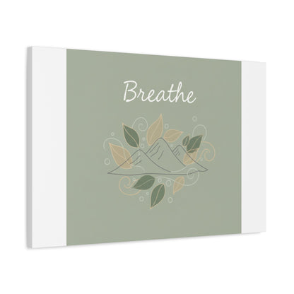 Breathe Mountain Line Canvas | Nature Symbols, Minimal Forest Wall Art