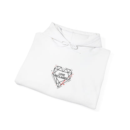 Minimal Geometric Heart Hoodie | modern heart design, punk heart