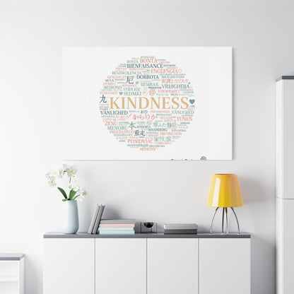 Kindness Word Cloud Canvas | Fresh Start Minimalist Wall Art