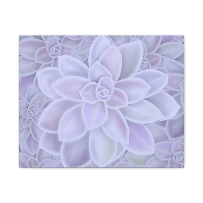Graptopetalum Murasaki Succulent Pattern Canvas Print – Botanical Wall Art