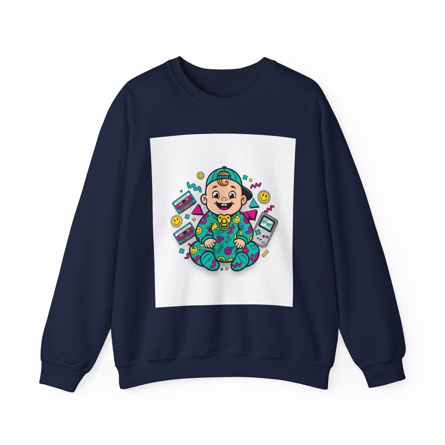 Retro Gamer Baby Crewneck Sweatshirt — Cute Arcade Controller Design