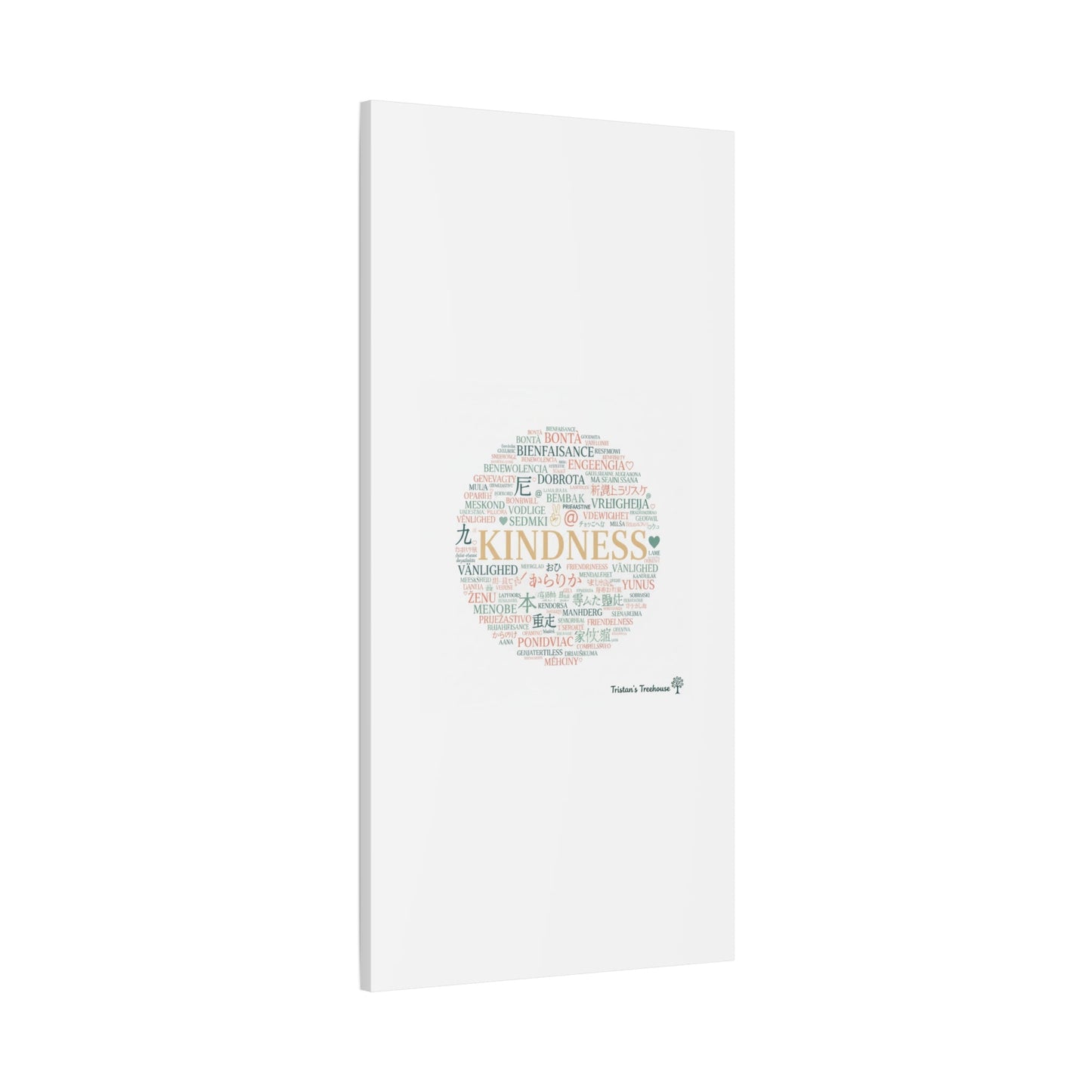 Kindness Word Cloud Canvas | Fresh Start Minimalist Wall Art