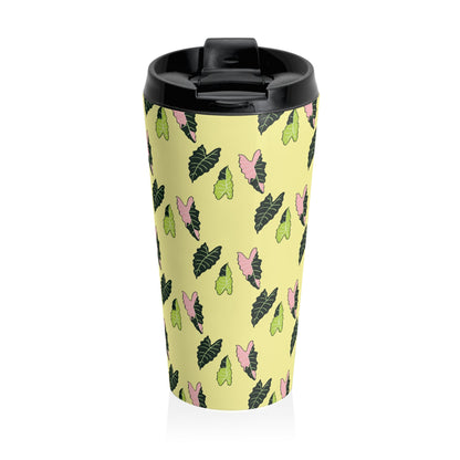 Alocasia Pattern 15 oz Vacuum Insulated Stainless Steel Travel Tumbler
