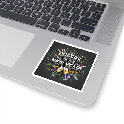 Cheers to the New Year Sticker | NYE countdown, champagne sparkle