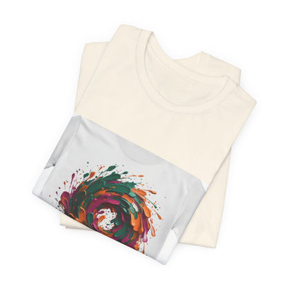 Abstract Floral Swirl Tee | Painterly Brushstroke Apparel, Artsy Graphic Design