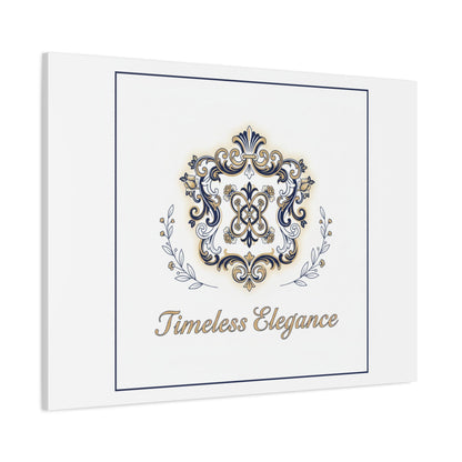 Ornate Brooch Emblem Canvas | Vintage Formalwear Accents, Baroque Print