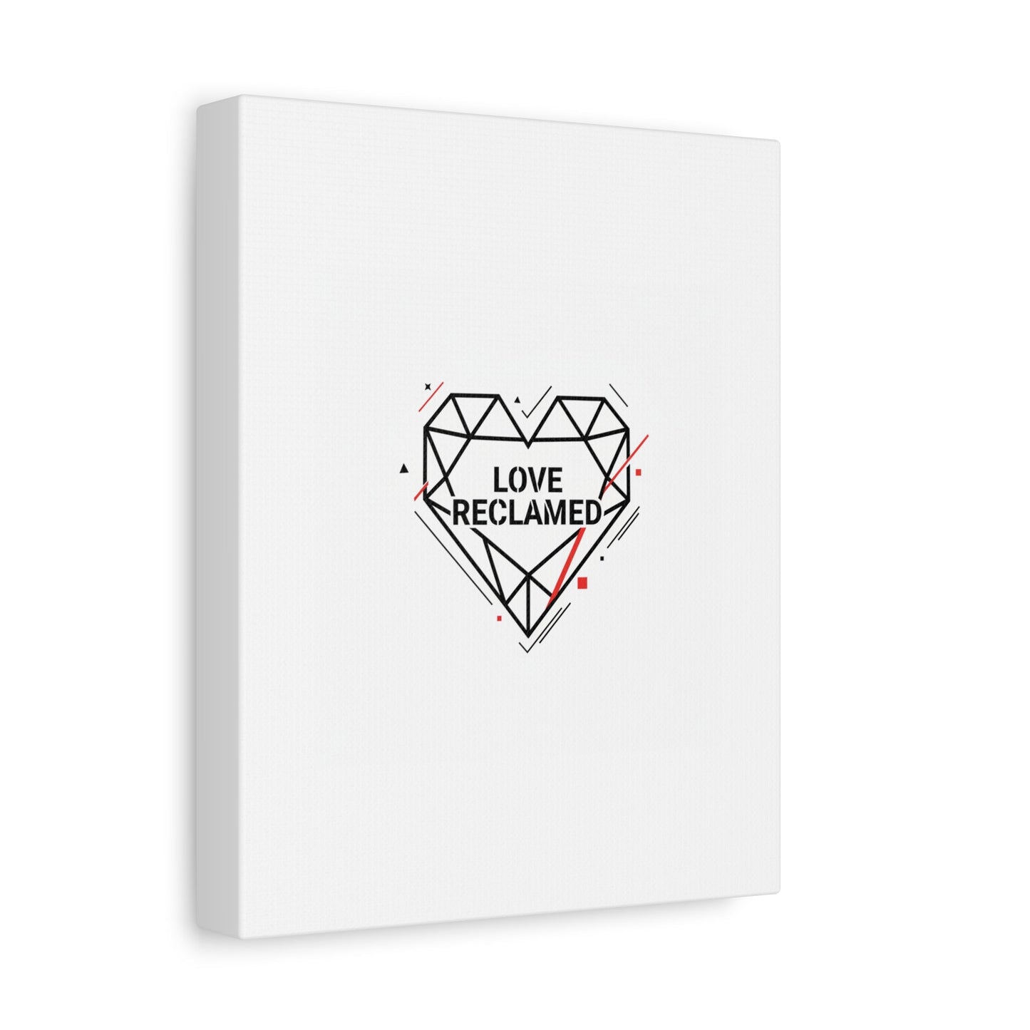 Love Reclaimed Canvas | modern heart design, minimalist love icon