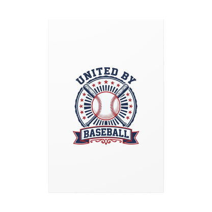 United by Baseball Canvas | Patriotic Baseball Graphic, Red White Blue Wall Art
