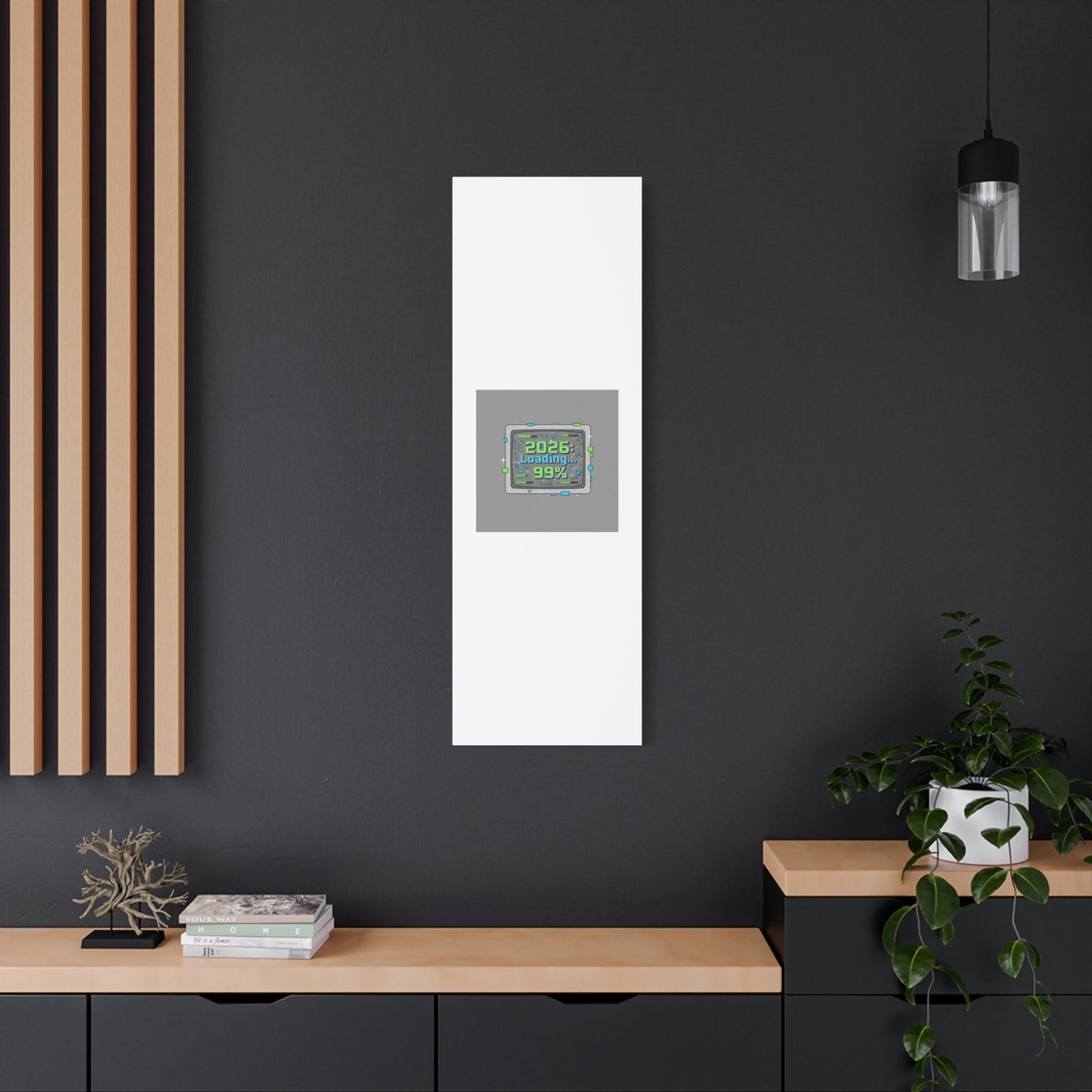 2026 Loading 99% Canvas | NYE countdown, retro system interface