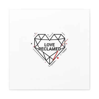 Love Reclaimed Canvas | modern heart design, minimalist love icon