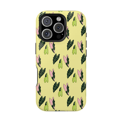 Alocasia Pattern Phone Case – Dual Layer Protective Cover