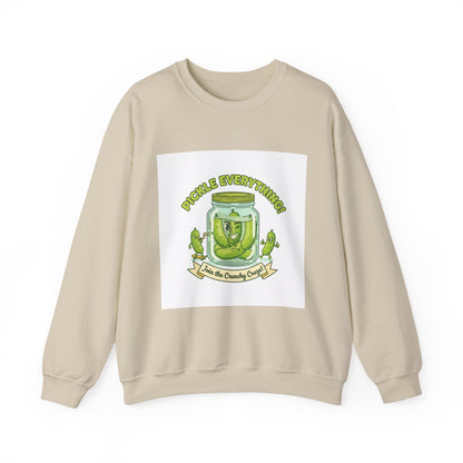 Pickle Everything jar crewneck | pickle lover sweatshirt, brine design