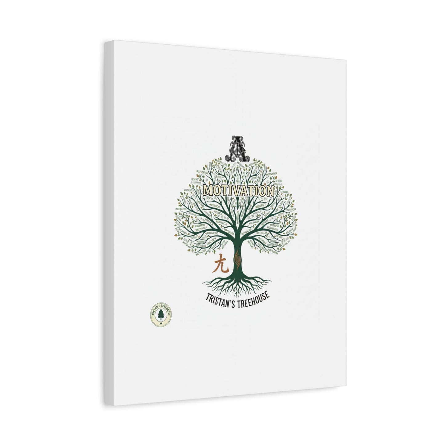 Handwritten Doodle Tree Canvas | Matte Stretched Wall Art