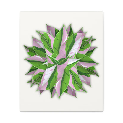 Syngonium Tricolor Pattern Canvas Print – Botanical Wall Art