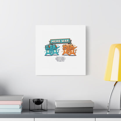 Meme War: Six vs. Seven Canvas Wall Art