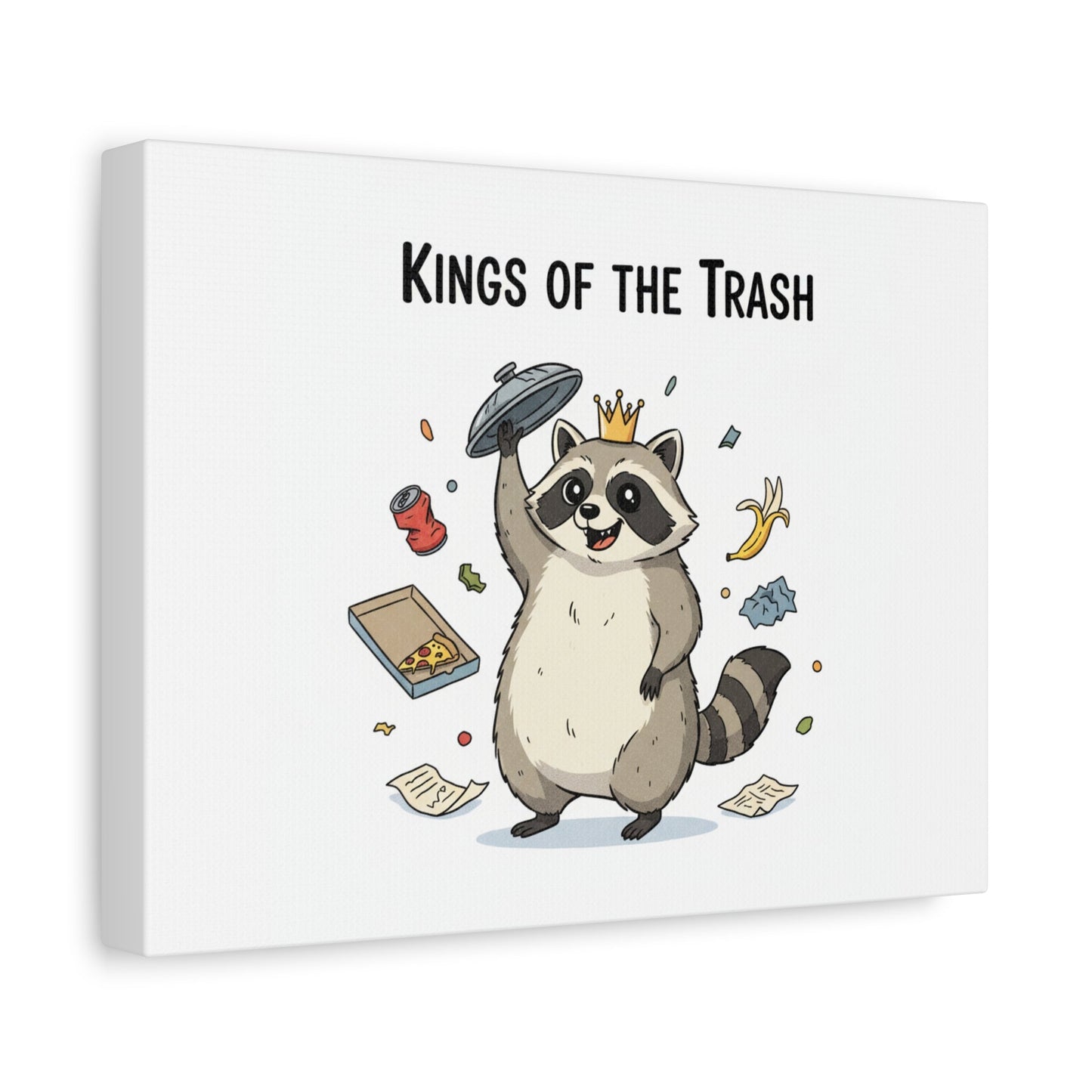 Kings of the Trash Canvas, Raccoon Doodle | Trash Panda, Goofy Critter Art