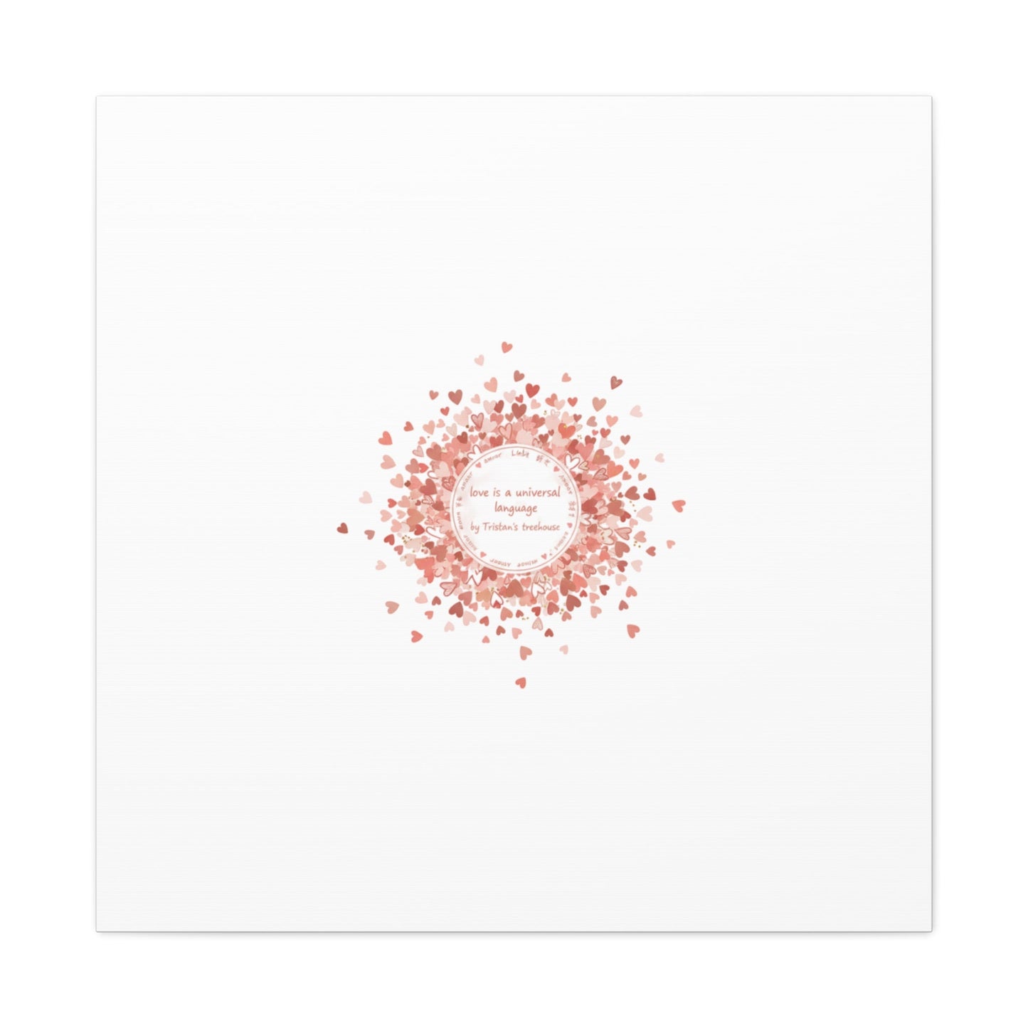 Tiny Heart Confetti Canvas | Matte Stretched Wall Art