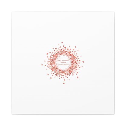 Tiny Heart Confetti Canvas | Matte Stretched Wall Art