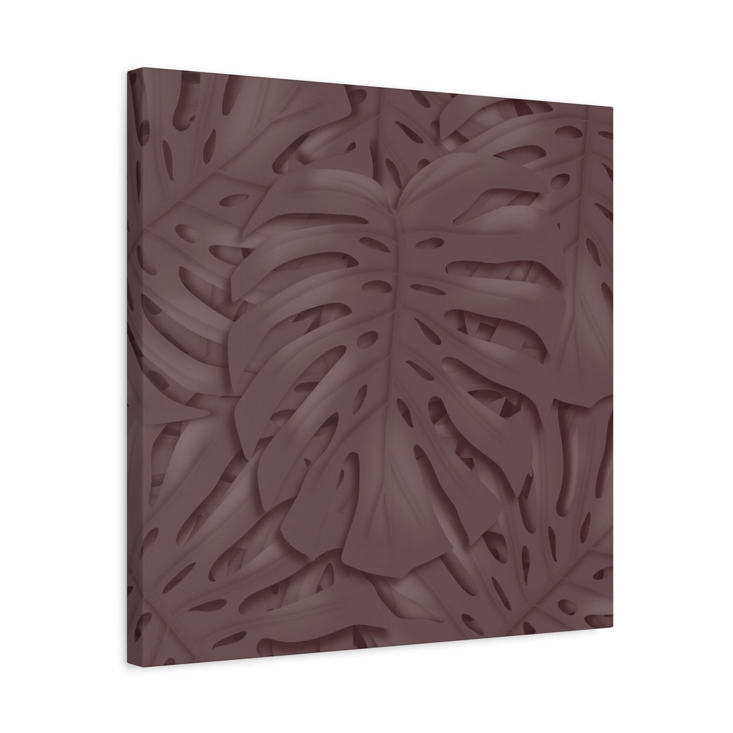 Merlot Monstera Canvas Print – Botanical Wall Art