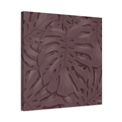 Merlot Monstera Canvas Print – Botanical Wall Art