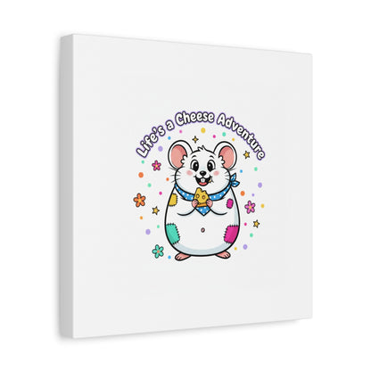 Life's a Cheese Adventure Canvas | Rodent-Core rat art print