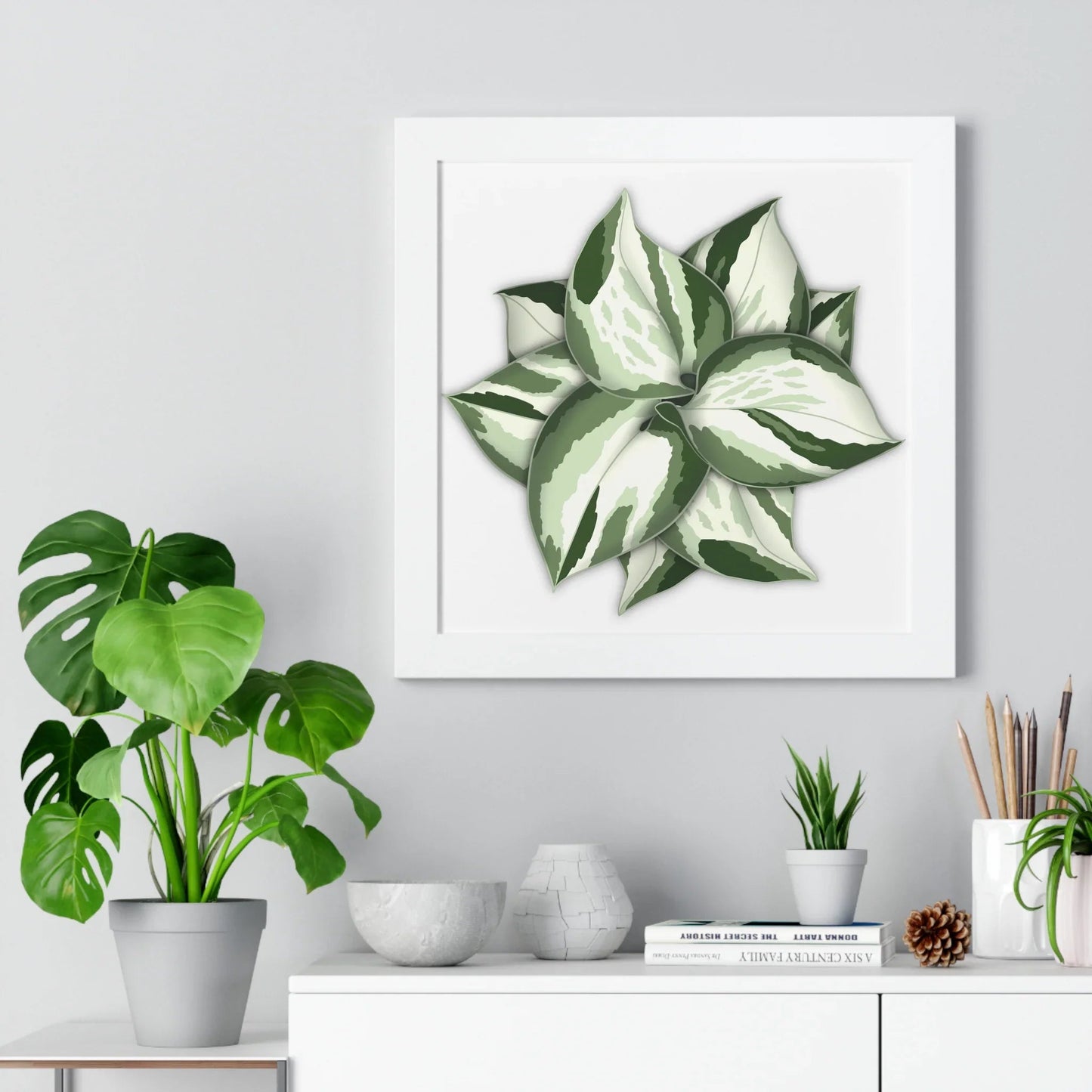Manjula Pothos Framed Print – Botanical Wall Art
