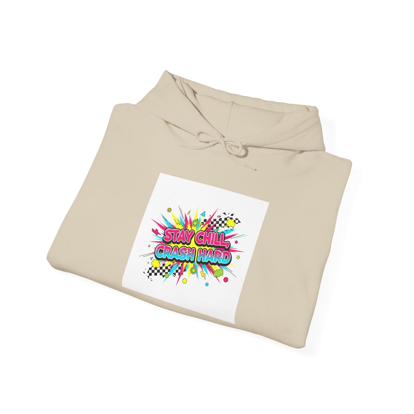 Crash Out Neon Meltdown Hoodie | skate graffiti, warning decal