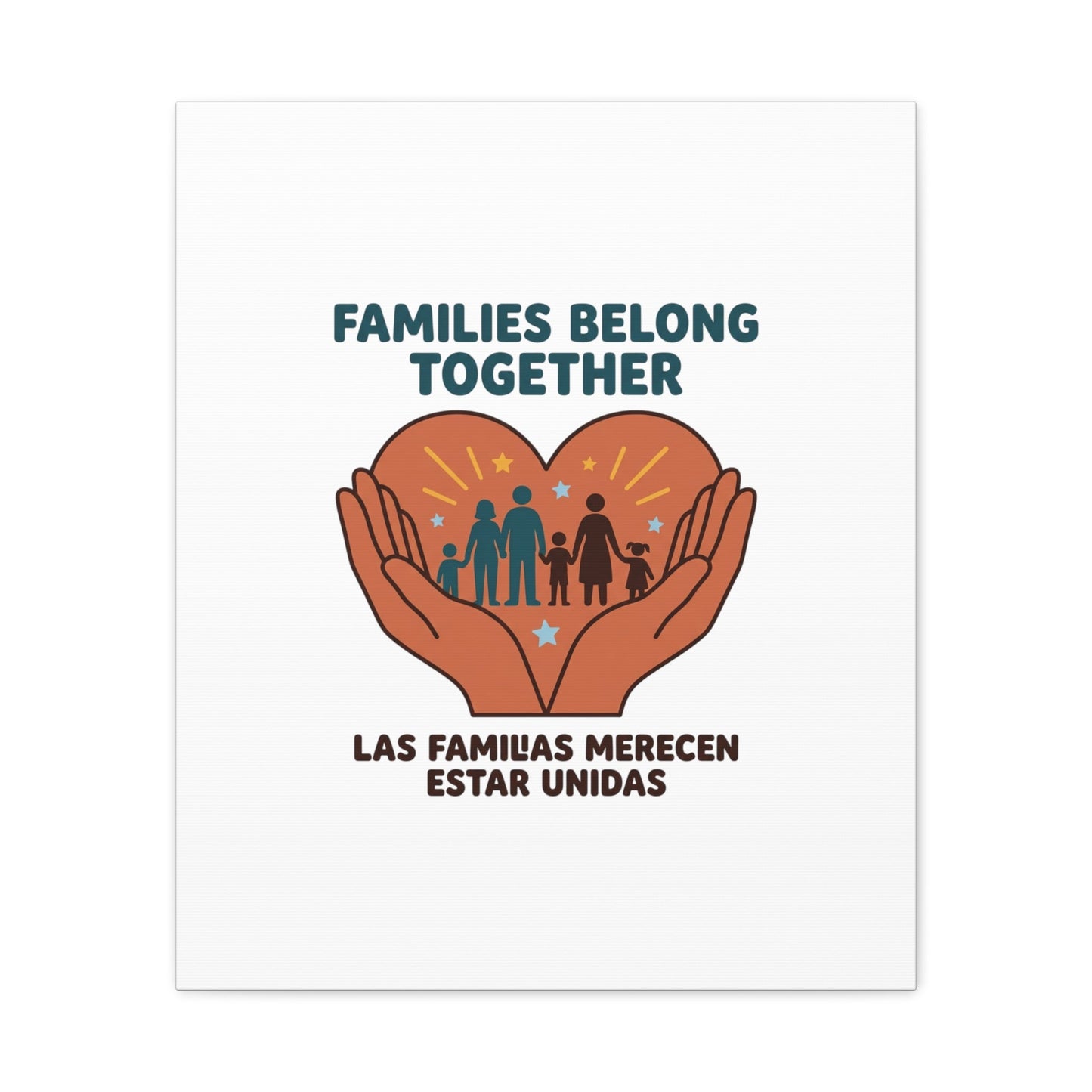Families Belong Together Canvas | Family Unity, Bilingual Solidarity