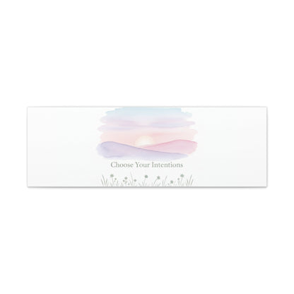 Choose Your Intentions Canvas, soft wellness poster, pastel gradient mindfulness art