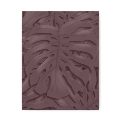 Merlot Monstera Canvas Print – Botanical Wall Art