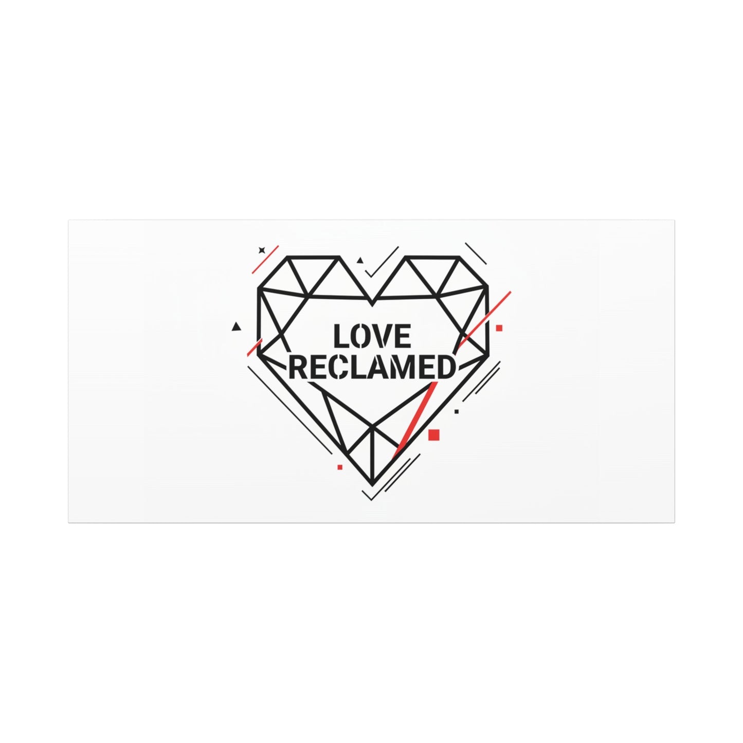 Love Reclaimed Canvas | modern heart design, minimalist love icon