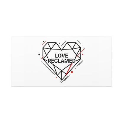 Love Reclaimed Canvas | modern heart design, minimalist love icon