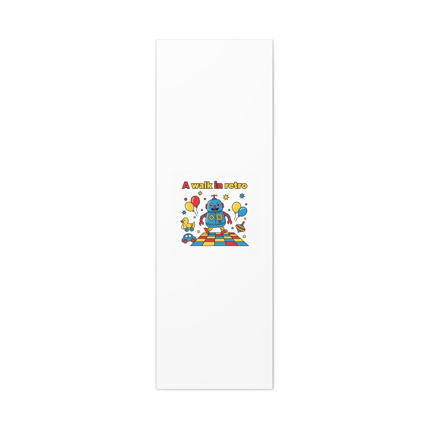 Retro Toy Robot Canvas | Throwback Kid, Primary Color Nostalgia