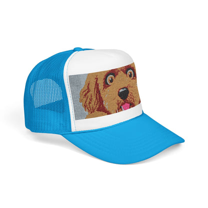 Meme Dog Embroidered Trucker Hat — 'Embrace the Fur'