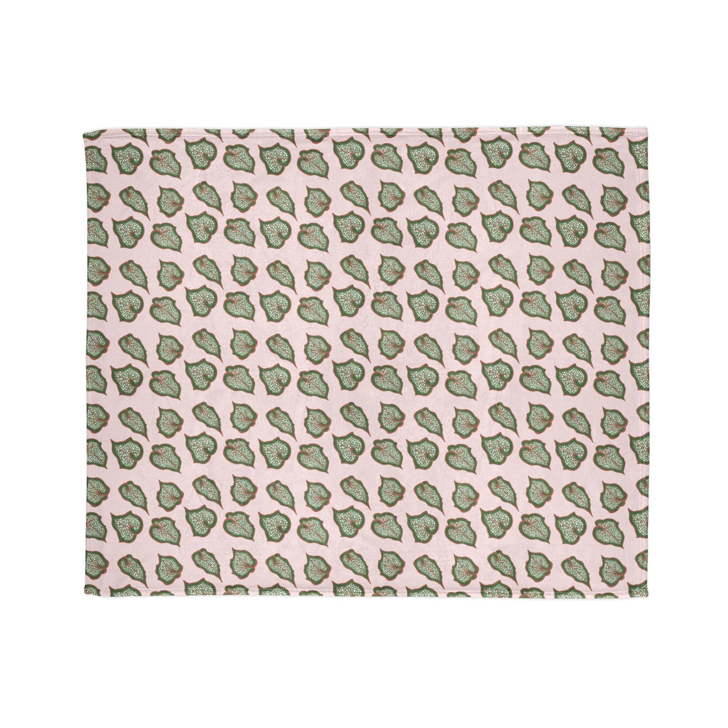 Begonia Pattern Cozy Fleece Throw Blanket
