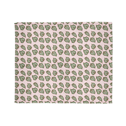 Begonia Pattern Cozy Fleece Throw Blanket