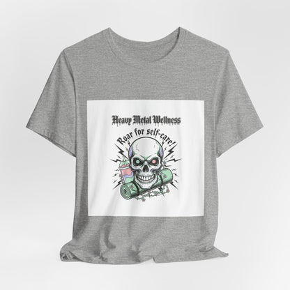 Heavy Metal Wellness Skull Tee | metal font shirt, gothic wellness quote