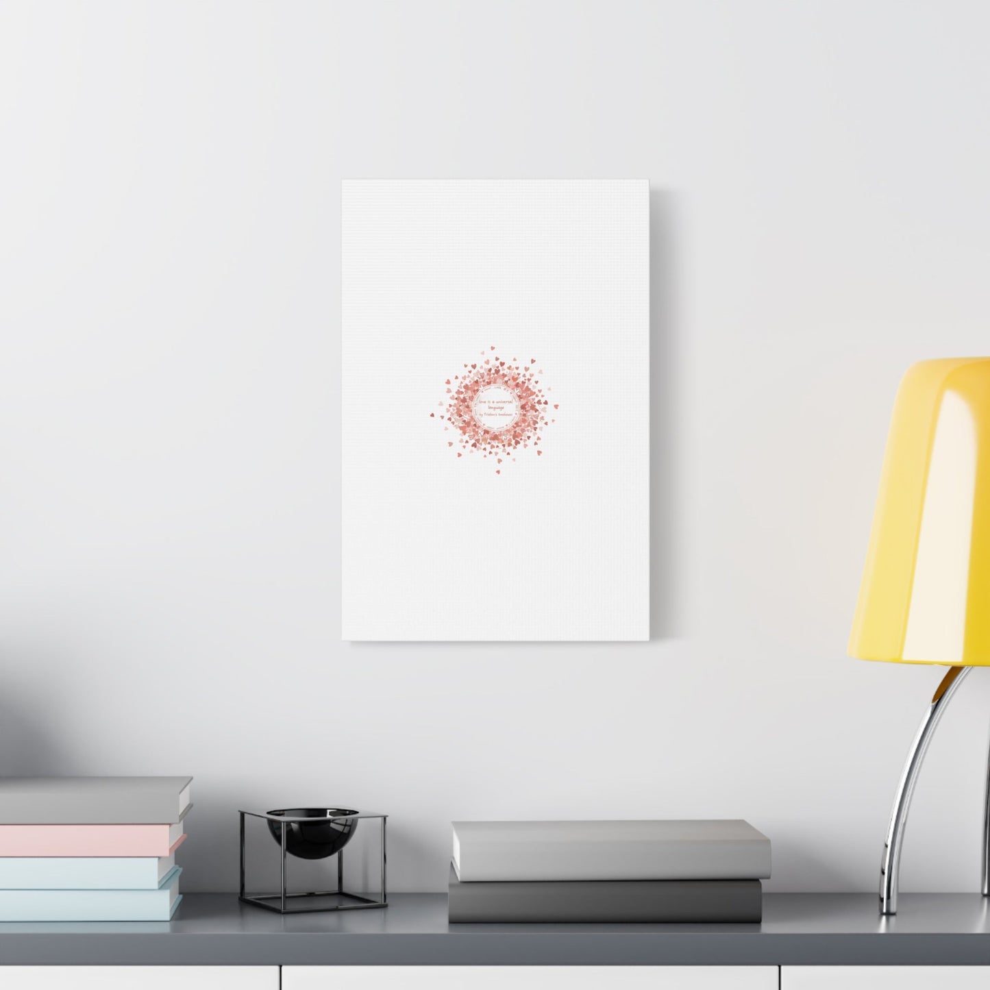 Tiny Heart Confetti Canvas | Matte Stretched Wall Art