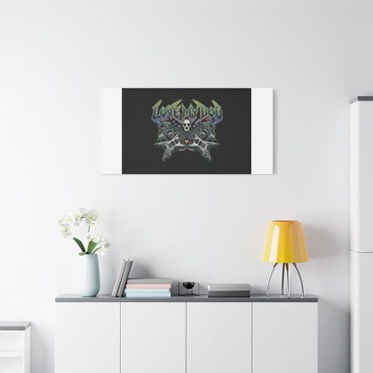 Love My Dog metal font Canvas | gothic wellness quote, edgy self-care merch