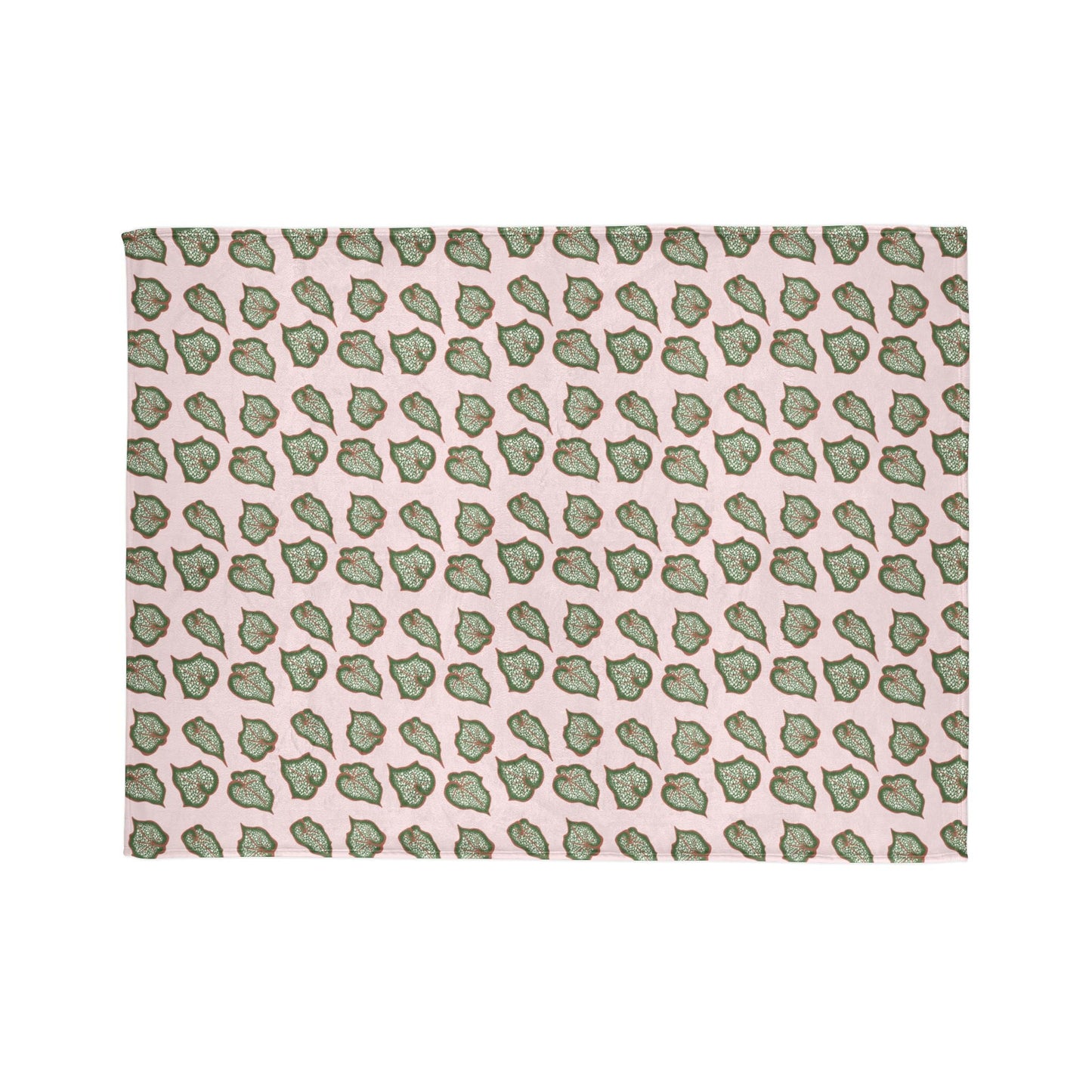 Begonia Pattern Cozy Fleece Throw Blanket