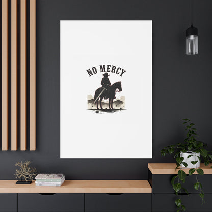 No Mercy Cowboy Skull Canvas | western skull art, gothic Americana