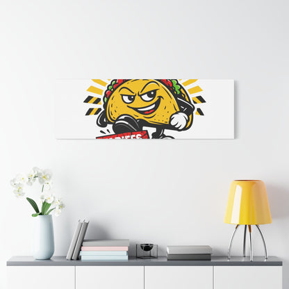 Tacos Not Tariffs Canvas | political taco pun, tariff backtrack meme