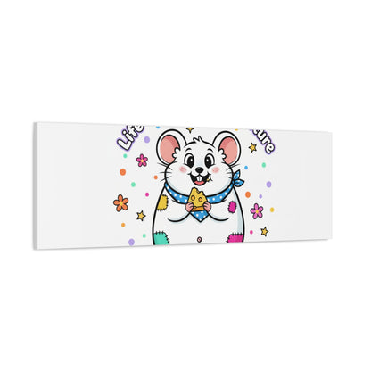 Life's a Cheese Adventure Canvas | Rodent-Core rat art print