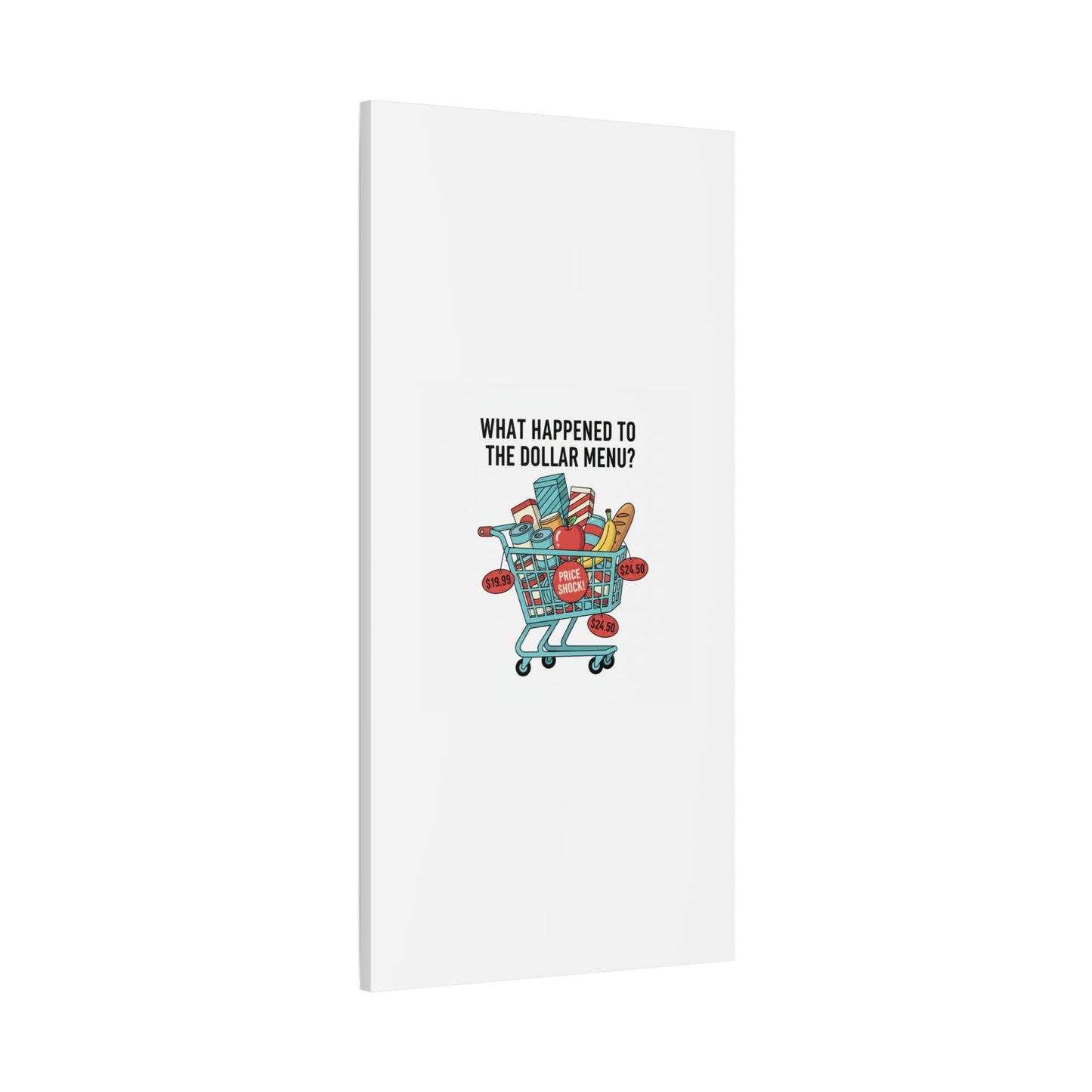 What Happened to the Dollar Menu? Canvas | Grocery Prices Meme, Price Shock Wall Art