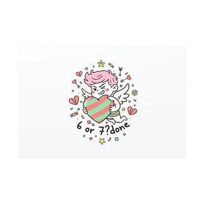 Weird Cupid heart illustration Canvas | Weird Valentine, quirky chaotic love