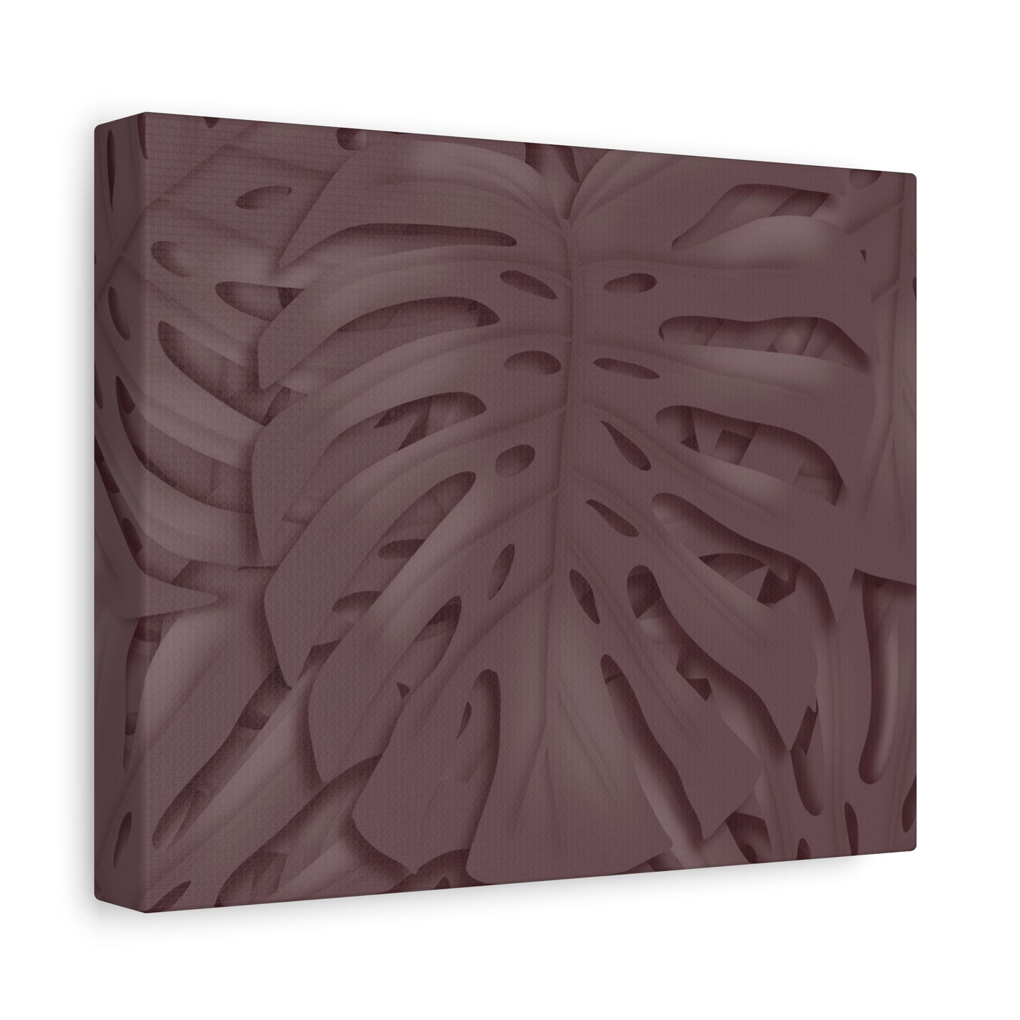 Merlot Monstera Canvas Print – Botanical Wall Art